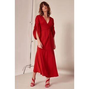 Kimono Wrap Red Gown